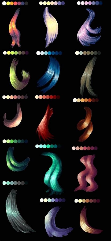 Hair Palettes 01 by wierdmr2 on DeviantArt | Anime hair color, Anime ...