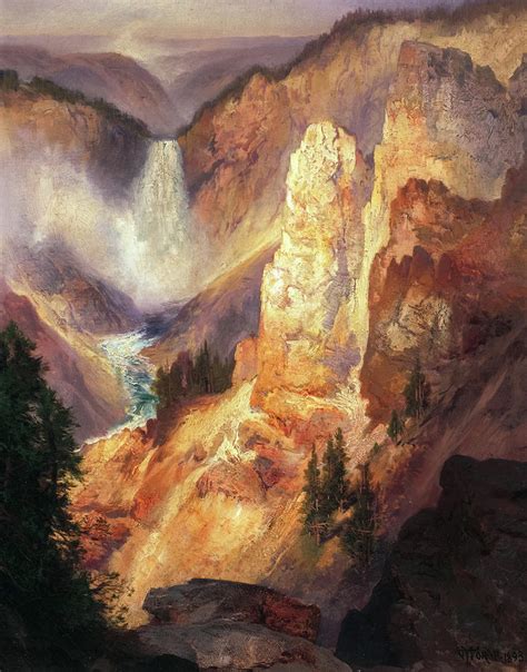 Grand Canyon of the Yellowstone, 1893 Painting by Thomas Moran