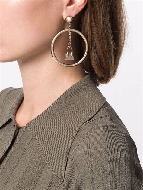 Jacquemus L'anneau Chiquito Hoop Earrings In Metallic | ModeSens