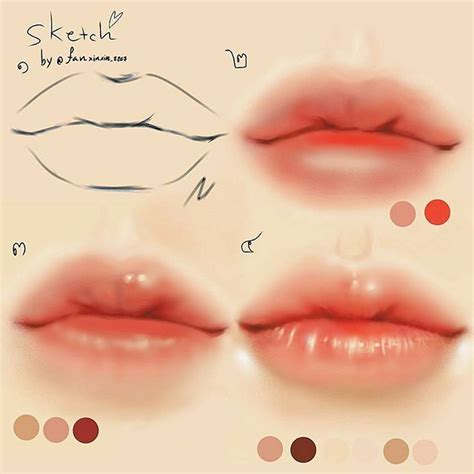 How I draw lips taeri For the post I use ibispaint Brush -air brush ...