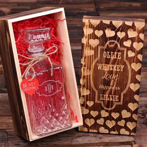 Whiskey Decanter Bottle Valentine Style Option - Etsy