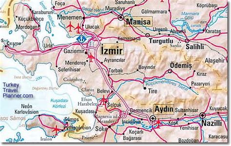 Maps of Izmir Region, Turkey