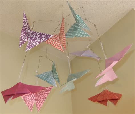 Patterned Whimsy Origami Butterfly Mobile | aftcra