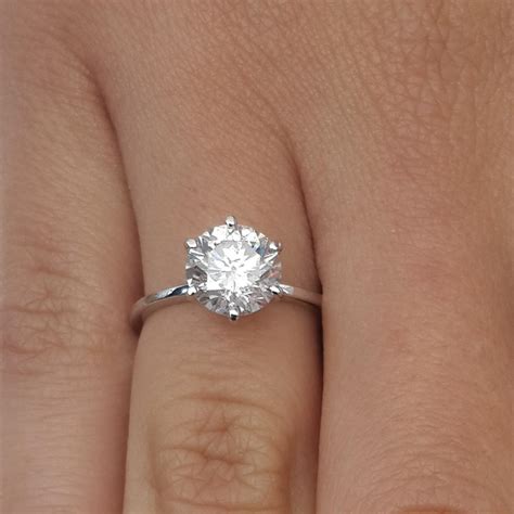 2 Carat Round Cut Diamond Engagement Ring SI1/D White Gold 18k 6294 | eBay