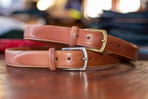 One Piece Shell Cordovan Belt - Natural — GENUINE HORWEEN PRODUCTS