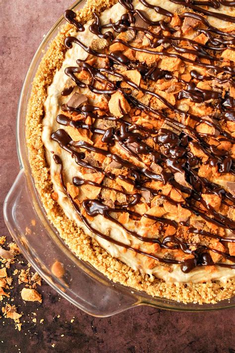 Butterfinger Pie Recipe {No Bake} - Home Cooked Harvest