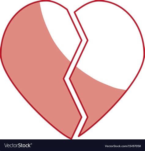 Heart broken symbol Royalty Free Vector Image - VectorStock