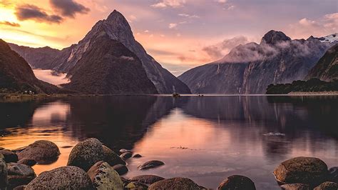 Sunset, new zealand, nature, beautiful places, 4k, HD wallpaper ...