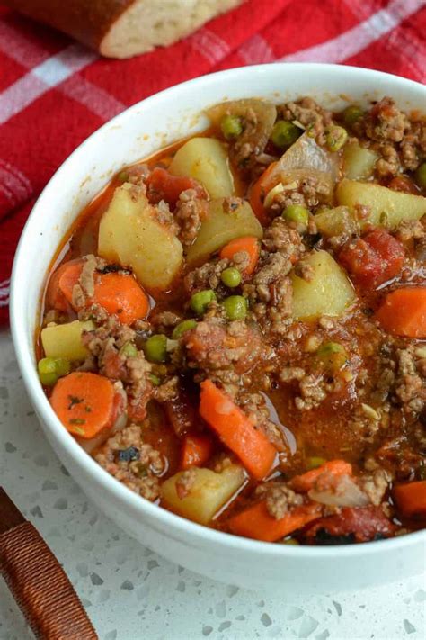 Easy Hamburger Stew | Recipe | Ground beef stew recipes, Beef stew ...