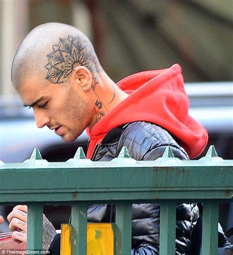 Zayn Malik adds another tattoo to his body on his skull | Daily Mail Online