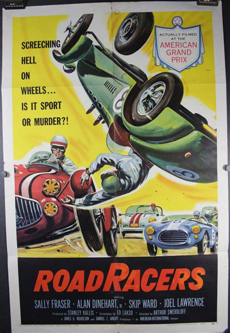 ROAD RACERS, Original Hot Rod Vintage Car Racing Movie Theater Poster ...