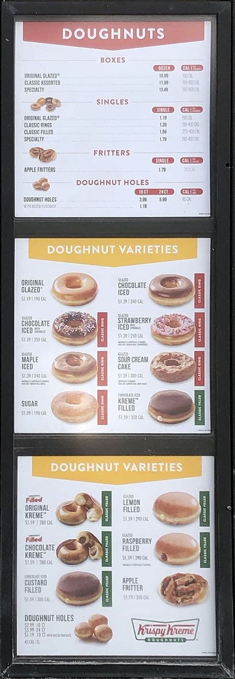 Krispy Kreme menu – SLC menu