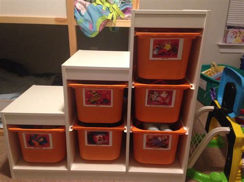 Ikea Storage with labeled bins for kids toys | Ikea storage, Bins, Kids ...