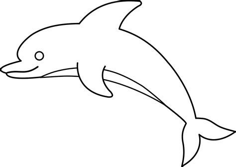 dolphin clipart black and white - Clip Art Library