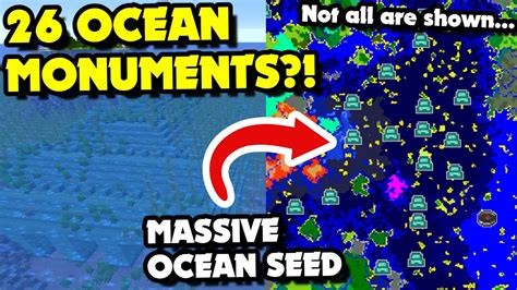 26 OCEAN MONUMENTS in Massive Ocean Seed (Minecraft Seed Showcase ...