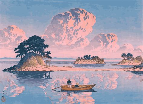 Tsukumojima, Shimabara - Kawase Hasui | Japanese art, Japanese art ...