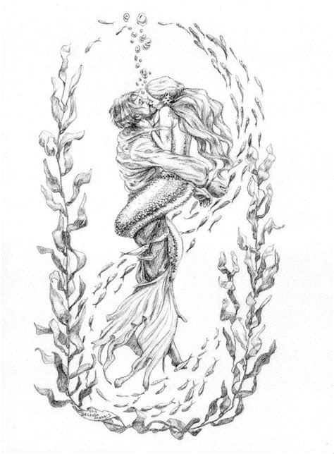 Siren drowning a sailor | Mermaid drawings, Mermaid sketch, Mermaid tattoos