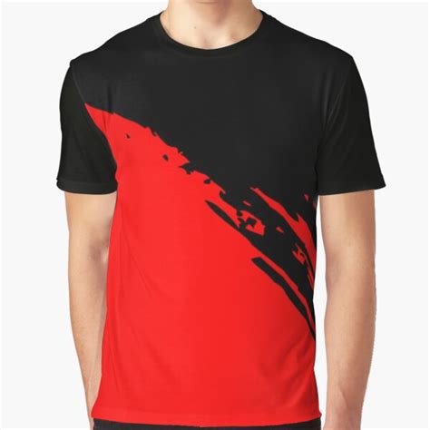 "Anarcho-Syndicalism / Anarchist Bisect Black Red Paint Flag" T-shirt ...