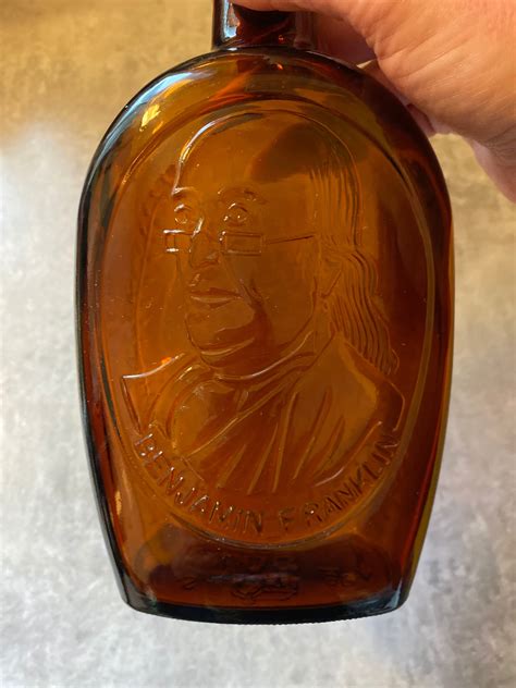 Vintage Log Cabin Syrup Bottle Featuring Benjamin Franklin - Etsy