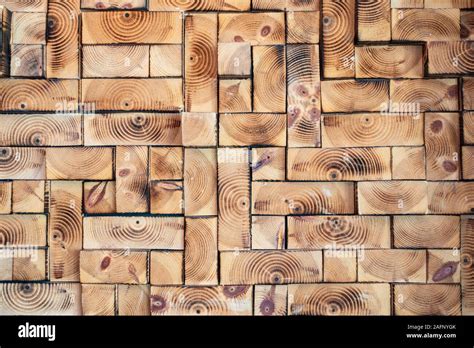 Wooden block design on a wall Stock Photo - Alamy