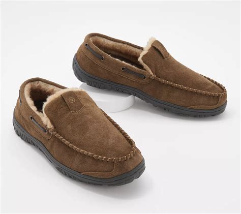 Clarks Suede Men's Venetian Moccasin Slippers - QVC.com