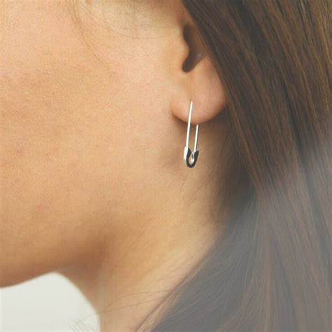 Sterling Silver Safety Pin Earrings - Affordable Jewellery - Martha Jackson