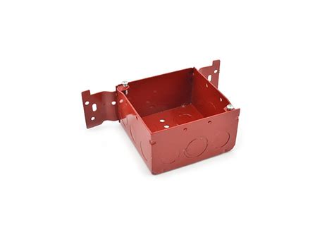 Steel Red Fire Alarm 2-1/8″ Deep Drawn 4″ Square Box With Bracket - NSI ...