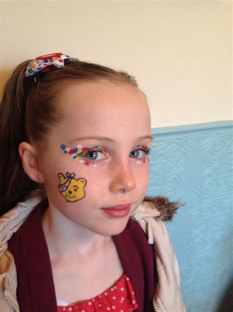 Pudsey Facepaint #CIN2015 | Bear face paint, Face painting designs ...