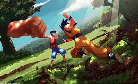 Goku Vs Luffy by hoCbo on DeviantArt