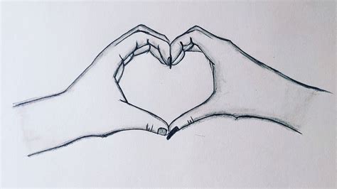 Hand Drawing Heart at PaintingValley.com | Explore collection of Hand ...