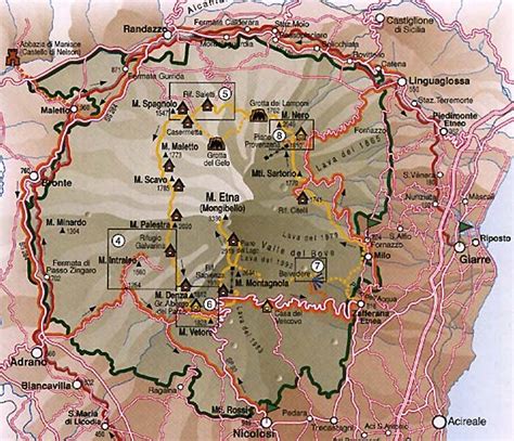 trekking etna, mappa | Trekking, Sicilia, Mappa