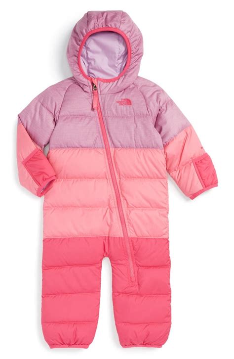 The North Face 'Lil Snuggler' Water Resistant Down Snowsuit (Baby Girls ...