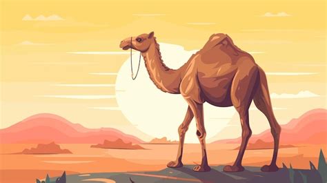 Premium Vector | Desert camel drawing vector