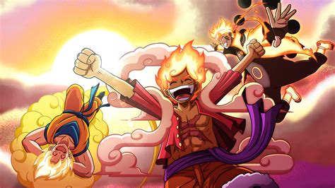 luffy, gear 5, goku, naruto, crossover, 4k, HD Wallpaper | Rare Gallery