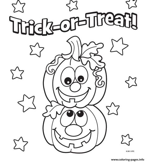 Halloween Pumpkins Kids Coloring Pages Printable