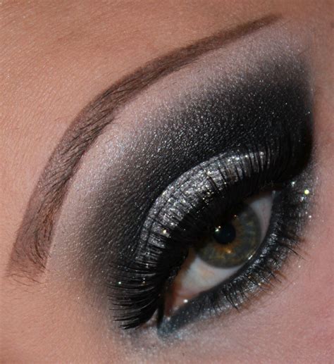 Silver Glitter Eye Makeup