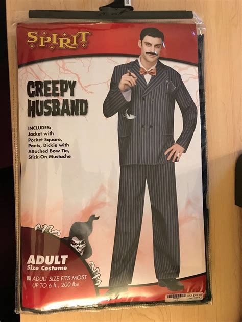 Spirit Halloween - Creepy Husband Costume New in Package Plus Size up ...