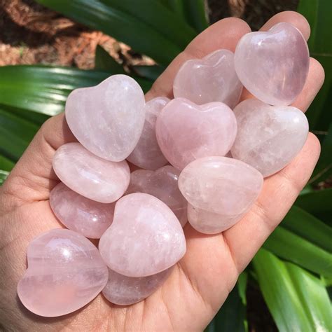 These beautiful little 30mm Rose Quartz Hearts are now available ...