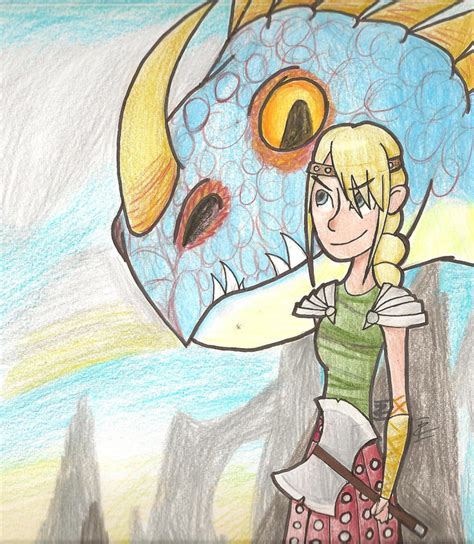 Astrid and StormFly by InvaderZaff on DeviantArt