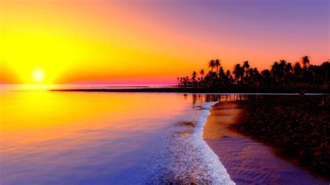 4K Sunset Wallpaper | Beach background, Sunset wallpaper, Beach wallpaper