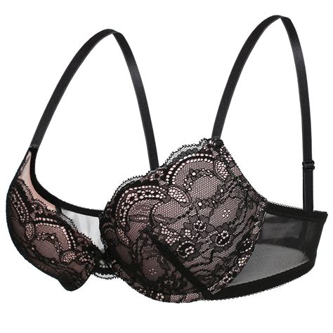 Women's Lace Padded Underwire Demi Plunge Push Up Bra 32A-36DD hot | eBay