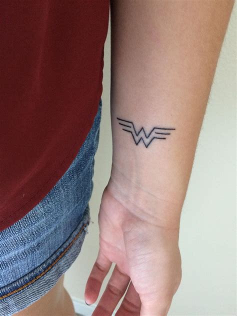 Wonder Woman Logo Wrist Tattoo