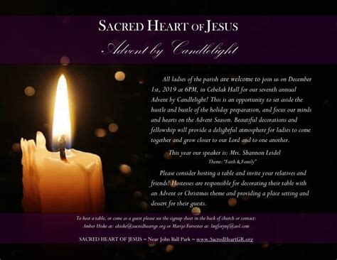 Advent by Candlelight - Dec. 1st - Sacred Heart of Jesus