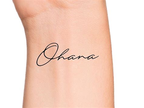 Ohana Temporary Tattoo - Etsy