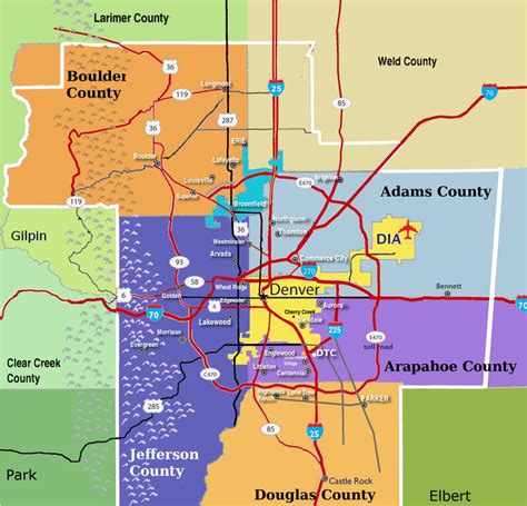 Denver County Maps | GOOGLESAND