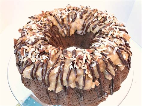 German Chocolate Bundt Cake With Coconut Pecan Frosting - Cake Walls