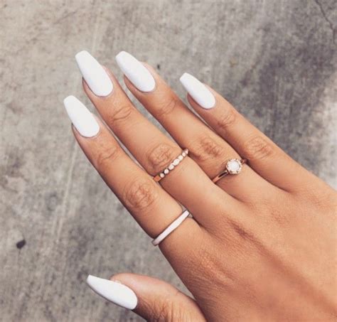 This matte white nails are great for anytime but perfect for the winter ...