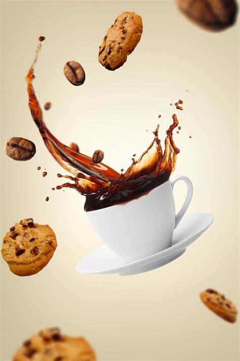 Creative Synthesis Splash Coffee Background Wallpaper Image For Free ...