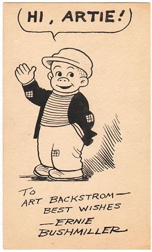 Ernie Bushmiller - 1940s Sluggo Drawing, in Rob Stolzer's Cartoonist ...