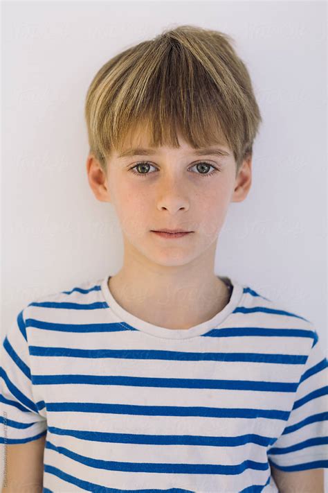 Portrait Of A Young Boy. by Dejan Ristovski